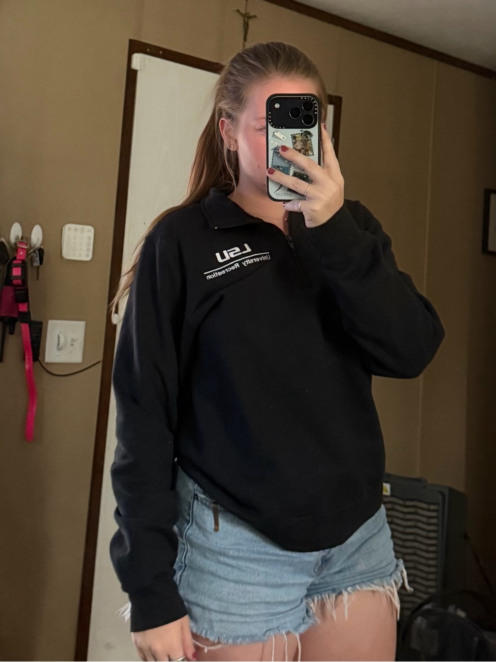 LSU UREC Black Quarter-Zip Pullover Sweatshirt
